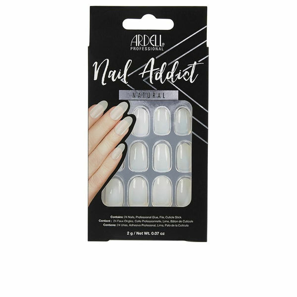 False nails Ardell Nail Addict Natural Oval (24 Stück) | Hochwertiger Natürlicher Look für Mühelose Nagelverbesserung