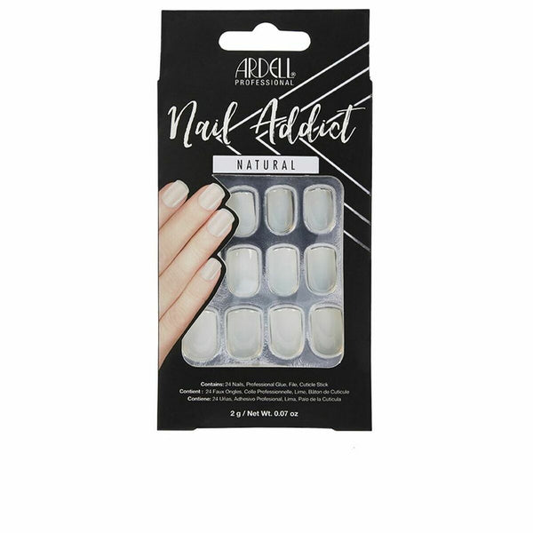 False nails Ardell Nail Addict Natural Squared (24 Stück) | Qualitätsbehandlung für Wunderschöne Nägel
