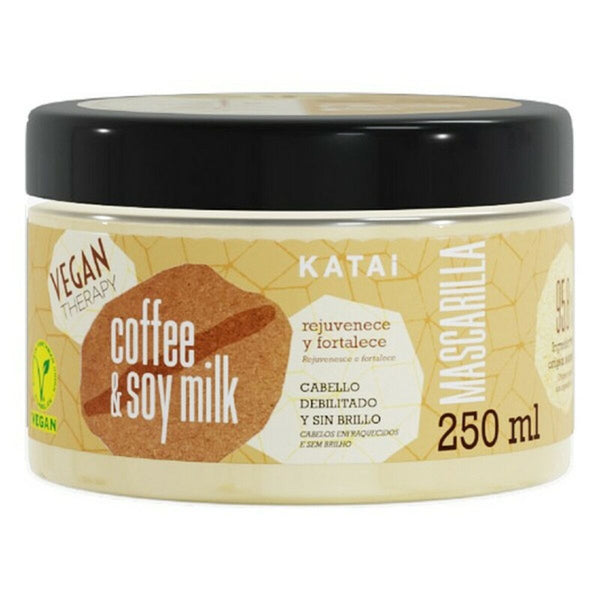 Masque capillaire nourrissant au café et au lait Katai KTV011838 250 ml | Revitalise les cheveux abîmés grâce à sa formule végétalienne