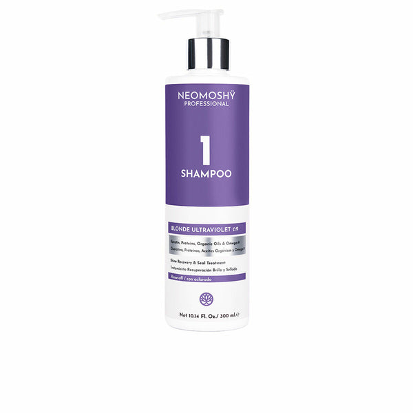 Colour Neutralising Shampoo Neomoshy Blonde Ultraviolet Ω9 (300 ml) | Effective Colour Neutralising for Blonde Hair